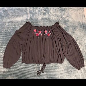 Hollister Off the Shoulder Floral Top